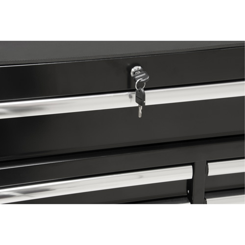 Chariot &agrave; outils industriel, 11 tiroirs, 41" la x 18-3/4" p x 39-1/3" h, Noir Distribution Élite MP
