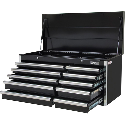 Industrial Tool Chest, 41" W, 10 Drawers, Black Distribution Élite MP