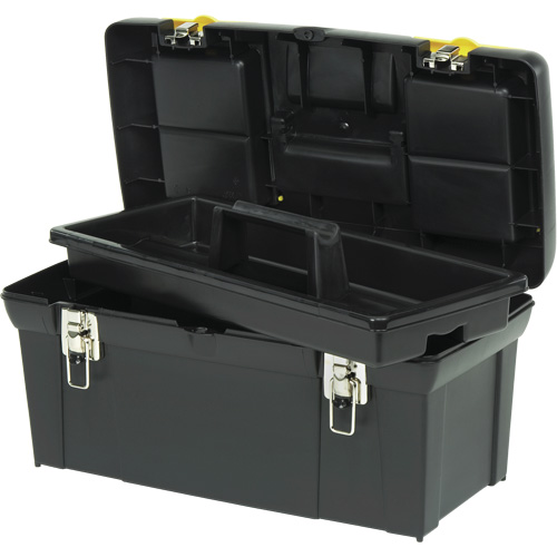 2000 Series Tool Box with Tray, 24" W x 11-1/4" D x 11" H, Black/Yellow Distribution Élite MP