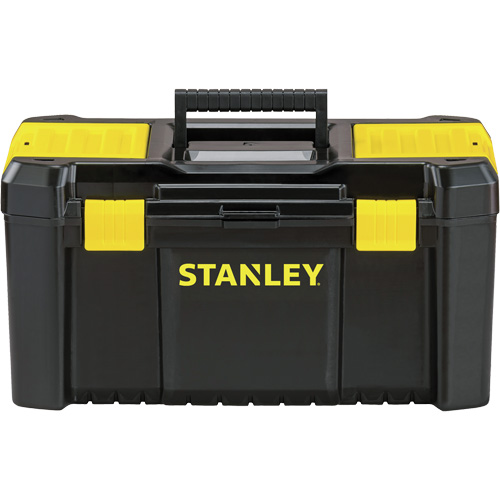 Essential&reg; Tool Box with Tray, 19" W x 9-7/8" D x 9-3/4" H, Black/Yellow Distribution Élite MP