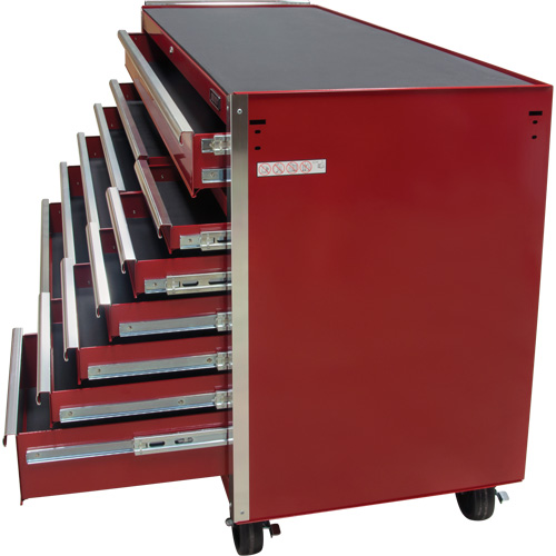 Industrial Tool Cart, 12 Drawers, 56" W x 24-1/2" D x 38-1/8" H, Red Distribution Élite MP