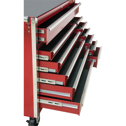 Industrial Tool Cart, 12 Drawers, 56" W x 24-1/2" D x 38-1/8" H, Red Distribution Élite MP
