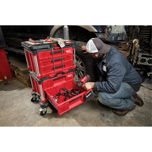 Boîte &agrave; outils avec 2 tiroirs Packout, 16-1/3" x 14-1/3" x 22-1/5", Rouge Distribution Élite MP