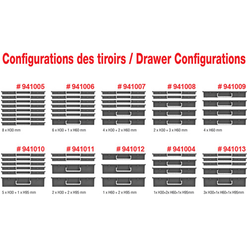 Coffre &agrave; outils mobile avec tiroirs, 4 tiroirs, 22-4/5" la x 15" p x 18" h, Noir Distribution Élite MP