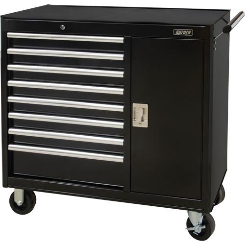 Industrial Tool Cart, 8 Drawers, 44-3/10" W x 21-1/10" D x 36-7/10" H, Black Distribution Élite MP