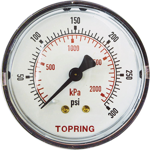 Replacement Pressure Gauge, 2" , 0 - 175 psi, Back Mount, Analogue Distribution Élite MP