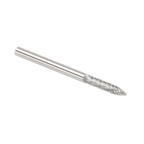 Solid Carbide Burrs - Tree Shape Pointed End, SG-44, 3 mm Dia., 1/8" Shank Distribution Élite MP