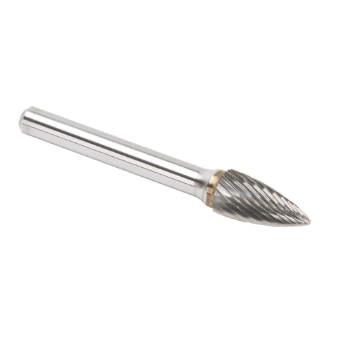 Fraises au carbure solide - Arboriforme avec extr&eacute;mit&eacute; en pointe, SG-3, 9,53 mm dia., 1/4" Tige Distribution Élite MP