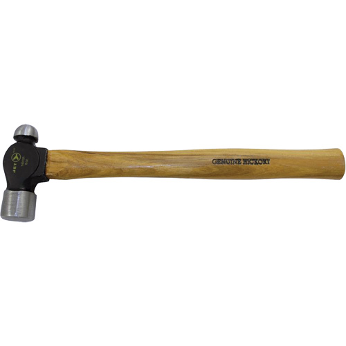 Heavy-Duty Hickory Handle Ball Pein Hammer, 24 oz. Head Weight, Plain Face, Wood Handle Distribution Élite MP