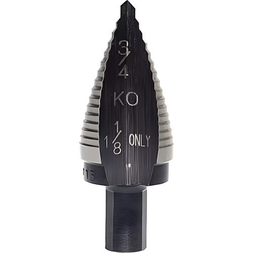 Step Drill Bit, 1-1/8" - 1-1/8" , 5/32" Increments, High Speed Steel Distribution Élite MP