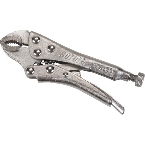 Locking Pliers with Wire Cutter, 4" Length, Curved Jaw Distribution Élite MP