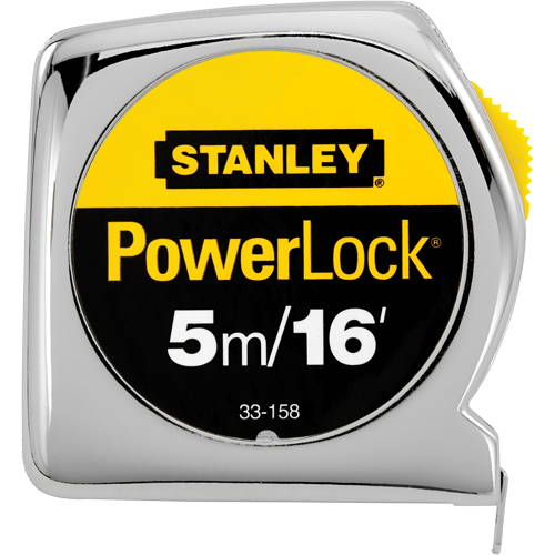 PowerLock&reg; Measuring Tape, 1"/16ths of an Inch x 16', 16th Milimeters Graduations Distribution Élite MP