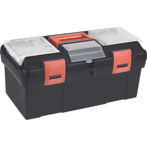 Plastic Tool Box, 17-1/2" W x 9-1/2" D x 8" H, Black Distribution Élite MP
