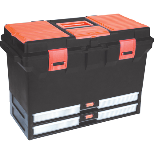 Plastic Tool Box, 22" W x 11" D x 14-1/2" H, Black Distribution Élite MP