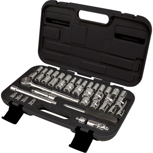 1/4" & 3/8" Drive SAE/Metric Socket Set, 41 Pcs Distribution Élite MP