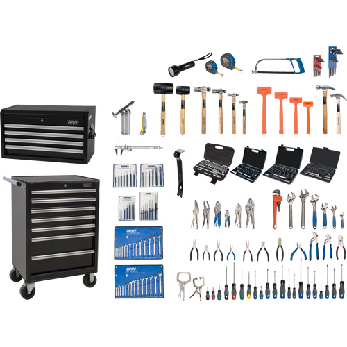 Ensemble d'outils maître avec coffre en acier et chariot, 236 morcea Distribution Élite MP