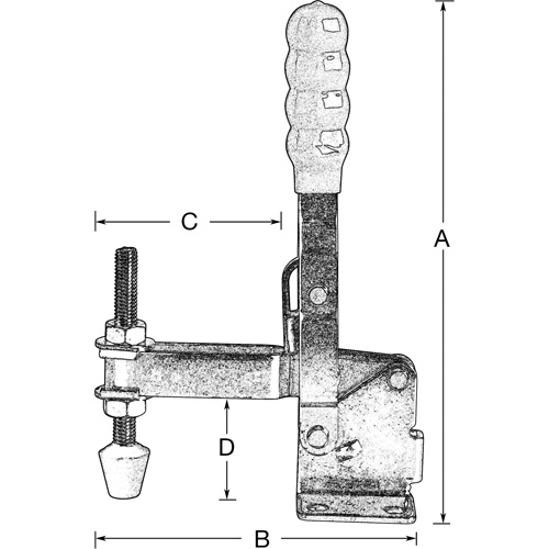 Vertical Hold-Down Clamps, 200 lbs. Clamping Force, Vertical Distribution Élite MP