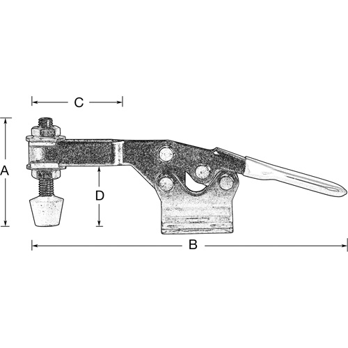 Horizontal Hold-Down Clamps, 200 lbs. Clamping Force, Horizontal Distribution Élite MP