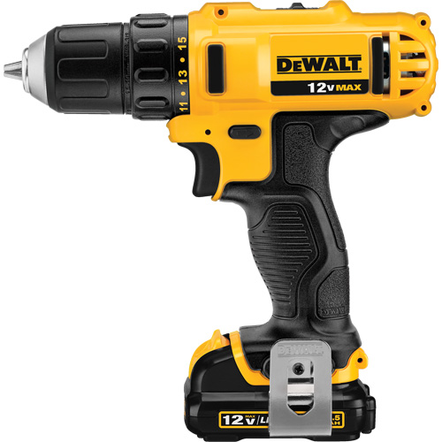 Max Drill Driver Kit, Lithium-Ion, 12 V, 3/8" Chuck, 189 UWO Torque Distribution Élite MP