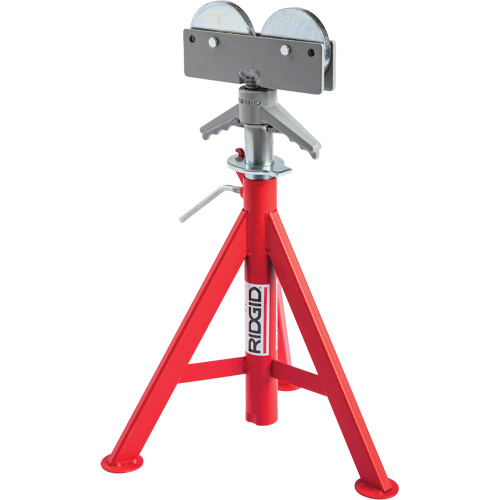 Roller Head Low Pipe Stand #RJ-98, 59-104 cm Height Adjustment, 12" Max. Pipe Capacity, 1000 lbs. Max. Weight Capacity Distribution Élite MP