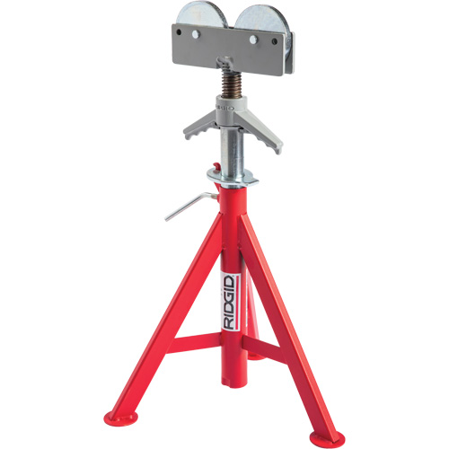 Roller Head Low Pipe Stand #RJ-98, 59-104 cm Height Adjustment, 12" Max. Pipe Capacity, 1000 lbs. Max. Weight Capacity Distribution Élite MP