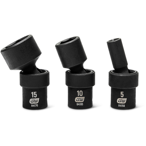12-Piece 1/4" Drive 6 Point Universal impact Metric Flex Socket Set Distribution Élite MP