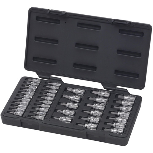 Pass-Thru SAE/Metric Bit Socket Set, Hex/Phillips/Slot/Torx&reg;, 1/4"/3/8" Drive, 39 Pcs Distribution Élite MP