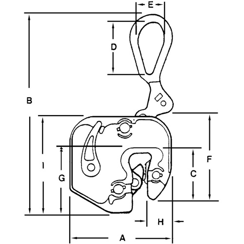 &eacute;lingue l&egrave;ve-t&ocirc;le GXL, 1000 lb (0,5 tonne), Ouverture de la m&acirc;choire de 1/16" - 5/8" Distribution Élite MP