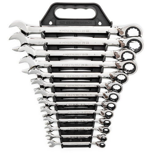 72-Tooth 12 Point Reversible Ratcheting SAE Wrench Set, Combination, 13 Pieces, Imperial Distribution Élite MP