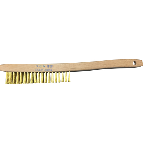 Brosses de nettoyage &agrave; manche recourb&eacute;, Laiton, 4 x 19 rangs de fils, Longueur 14" Distribution Élite MP