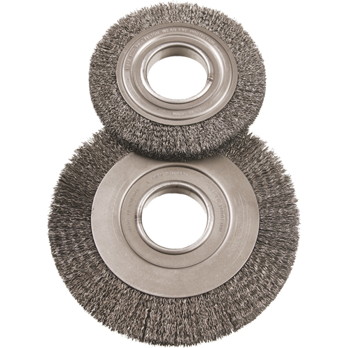 Brosses rotatives grand format 8", 8" dia., Fils 0,014", Arbre 2" Distribution Élite MP