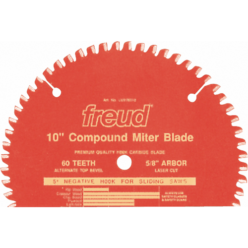 Lames de scie industrielle TCS &agrave; onglets avec glissi&egrave;re, 10", 60 dents, Pour Bois Distribution Élite MP