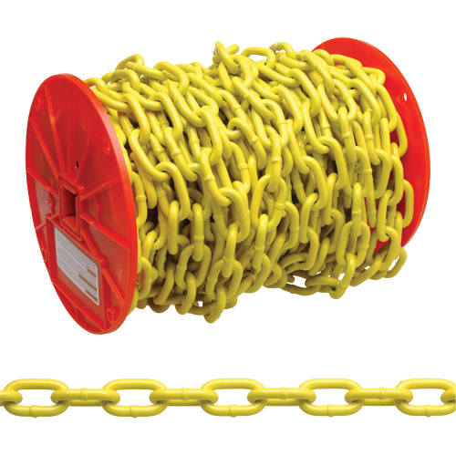 Chaîne ronde &eacute;prouv&eacute;e, Acier &agrave; faible teneur en carbone, 3/16" x 100' (30,4 m) l, Calibre 30, Charge d'utilisation 800 lb (0,4 tonne) Distribution Élite MP