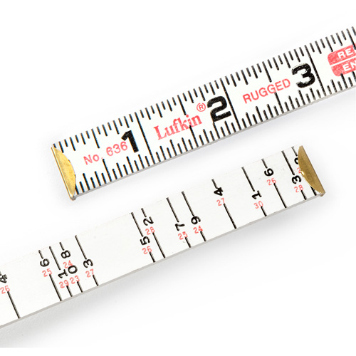 R&egrave;gle de maçon Red End, 6' lo, Bois, Graduations de 1/16" Distribution Élite MP