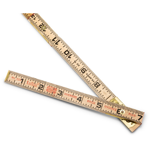 R&egrave;gle de maçon surdimensionn&eacute; Red End, 6' lo, Bois, Graduations de 1/16" Distribution Élite MP