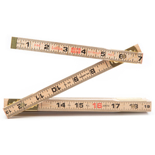 R&egrave;gle Red End avec deux rallonges de r&egrave;gle &agrave; glissi&egrave;re de 6", 6' lo, Bois, Graduations de 1/16" Distribution Élite MP