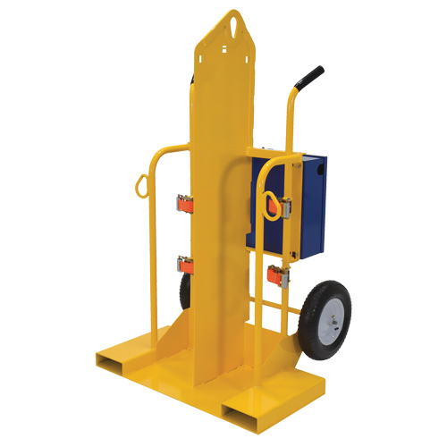 Chariot pour chalumeau et bouteille de soudage, Roues Pneumatique, Base de 24" la x 19-1/2" lo, 500 lb Distribution Élite MP