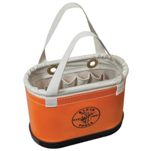 Hard-Body Oval Bucket, 14" L x 7" W x 10" H, Plastic, Orange Distribution Élite MP