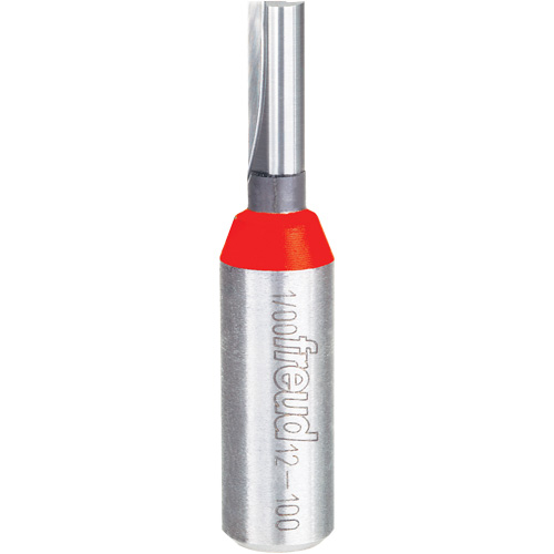 Router Bit - Double Flute Straight Bit, 1/4" Dia., 1" H, 2-3/8" L, 1/2" Shank Distribution Élite MP