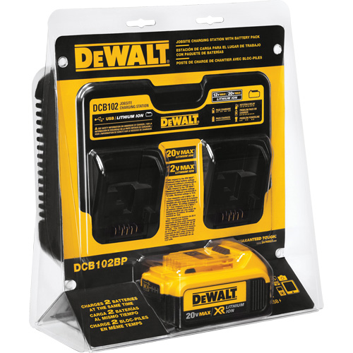 Max Jobsite Charging Station & 4.0 Ah Battery Pack, 12 V/20 V, Lithium-Ion Distribution Élite MP