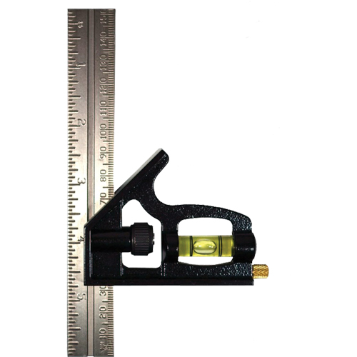 Johnson 406EM - Combination Square, 6" x 1" L, 1/32" Graduations, Steel, Plain Distribution Élite MP