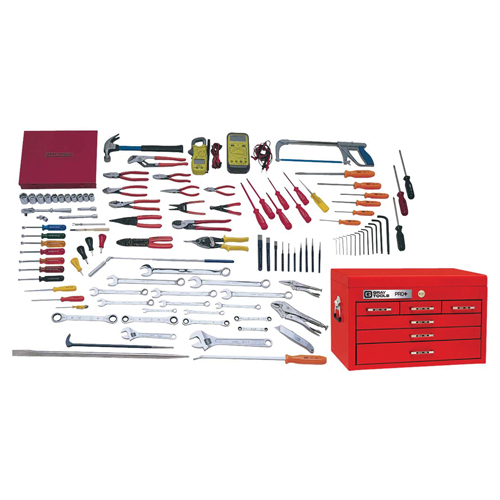Electricians Master Set With Top Chest, 114 Pieces Distribution Élite MP