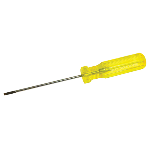 Tournevis &agrave; fente d'&eacute;lectricien, Tige de 1/8", Ronde, 7-1/4" lo, Prise en Plastique Distribution Élite MP