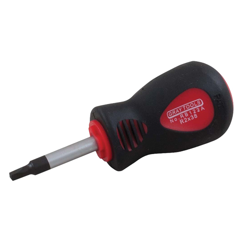 Tournevis &agrave; pointe carr&eacute;e &agrave; empreinte r&eacute;duite, Tige de #0, Ronde, 4" lo, Prise en Coussin&eacute;e Distribution Élite MP