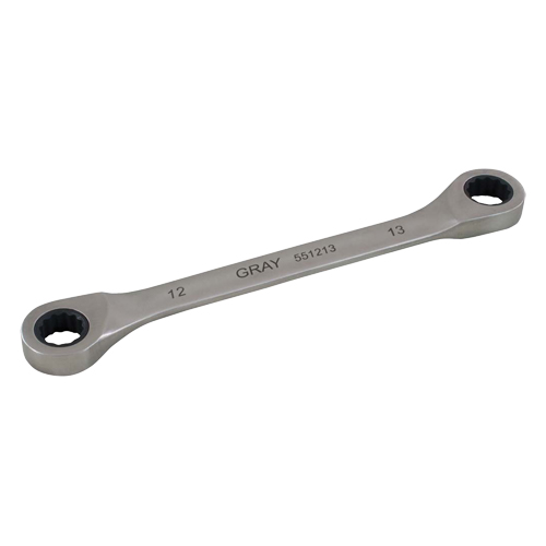 Double Box End Gear Ratcheting Wrench, 12 Point, 8 mm x 9 mm, Plain Finish Distribution Élite MP