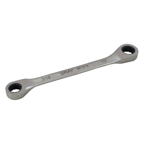 Double Box End Gear Ratcheting Wrench, 12 Point, 5/16" x 3/8", Plain Finish Distribution Élite MP