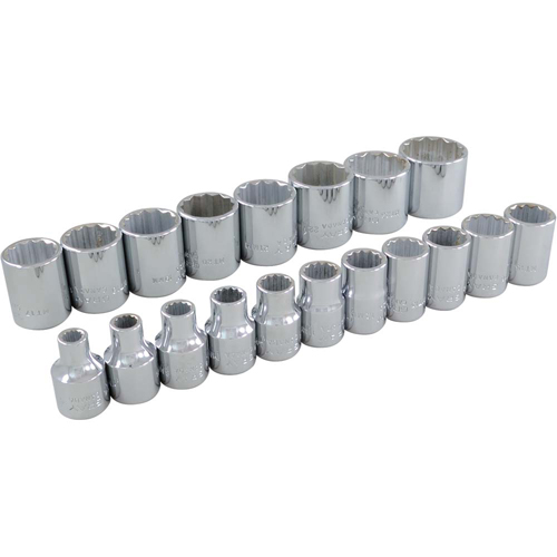 Jeu de douilles, 19 Mcx, Prise de 3/8" Distribution Élite MP