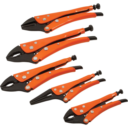 Straight Curved & Long Nose Locking Pliers Set, 5 Pieces Distribution Élite MP