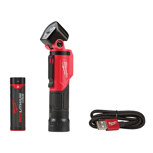 Lampe de poche pivotante USB, DEL, 500 lumens, Piles Rechargeable Distribution Élite MP