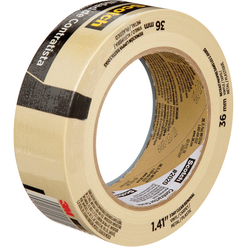 Scotch&reg; Contractor Grade Masking Tape 2020, 36 mm (1-1/2") x 55 m (180'), Beige Distribution Élite MP